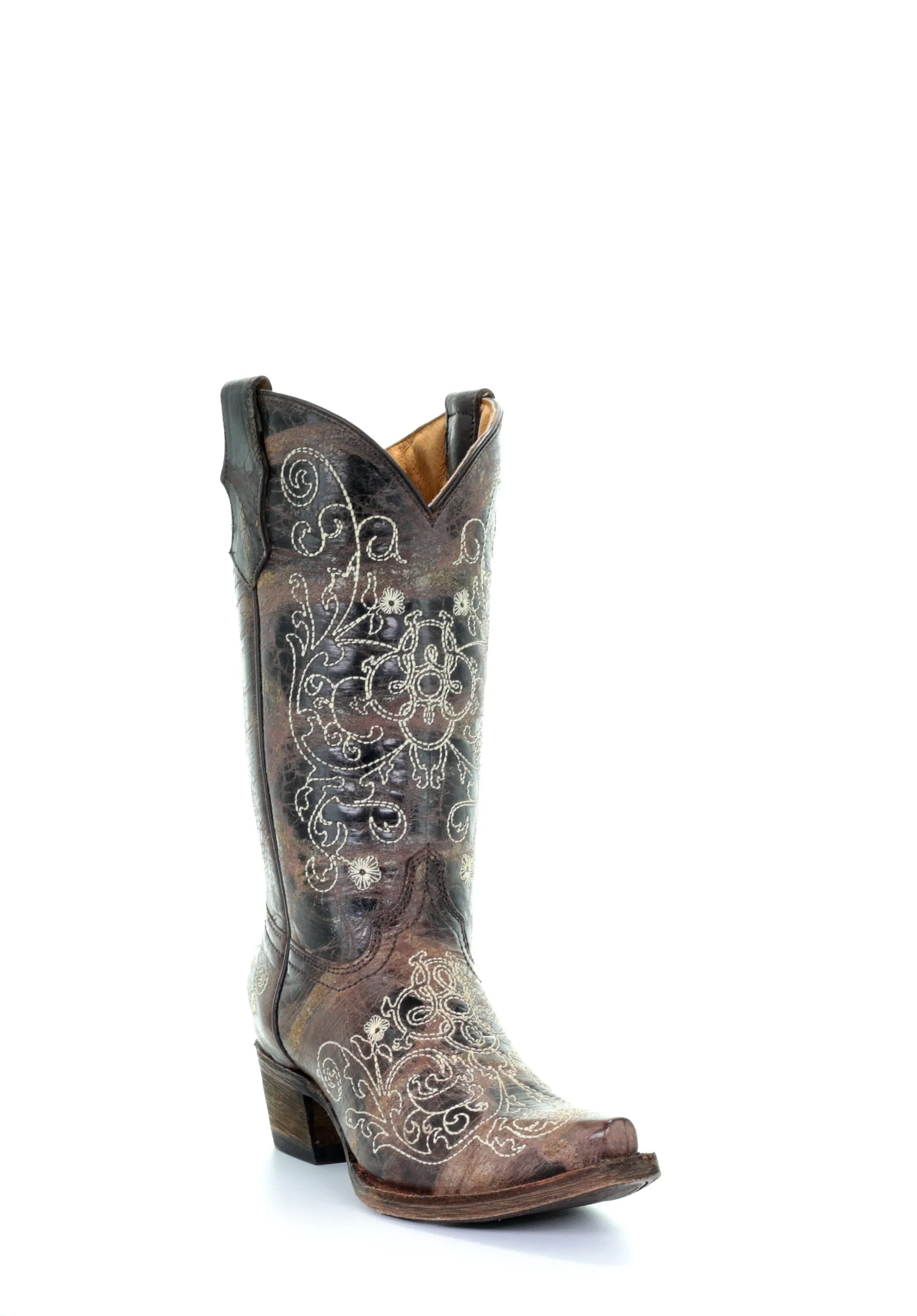 A1119--T BOOT CORRAL BLACK / BONE 02