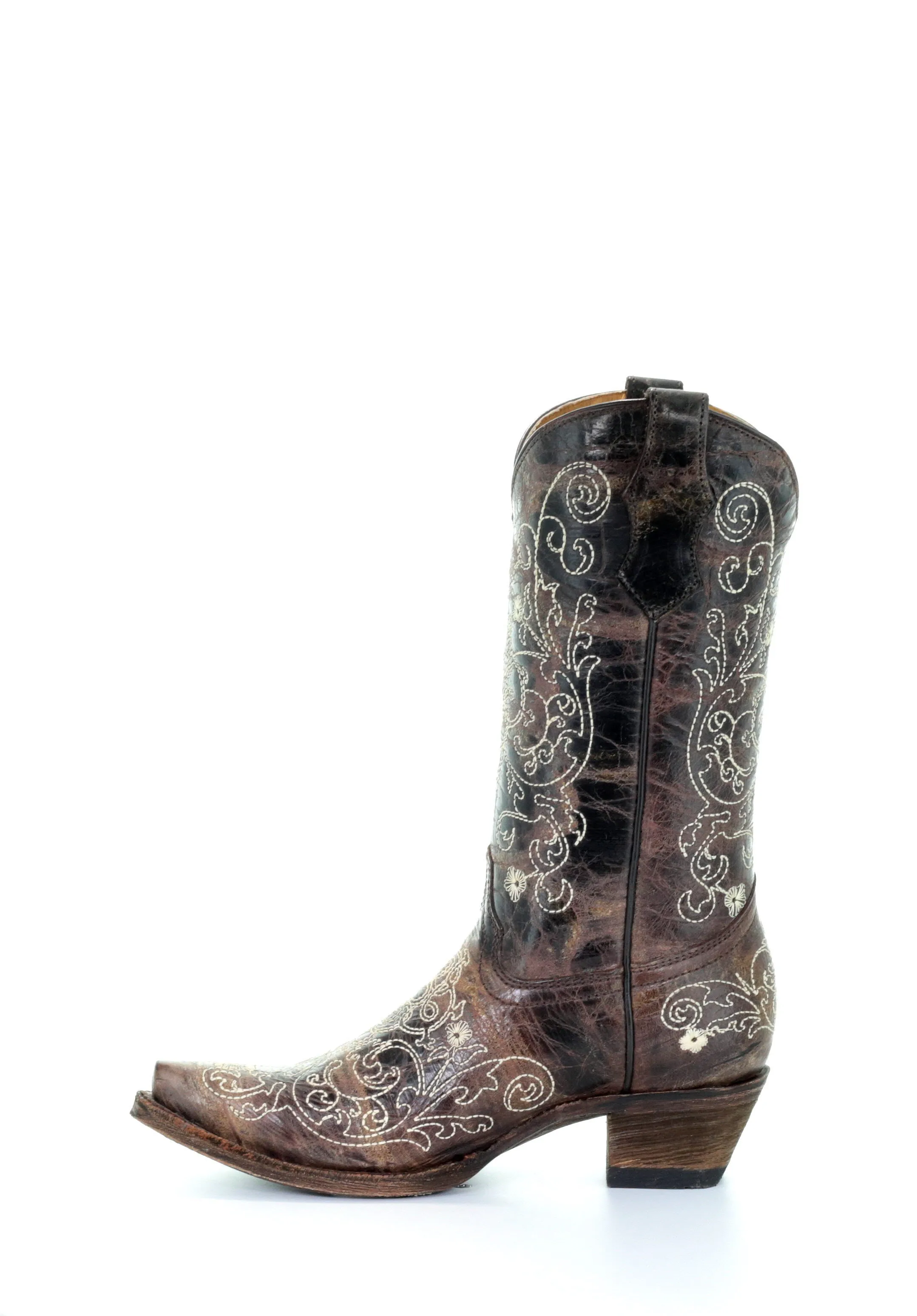 A1119--T BOOT CORRAL BLACK / BONE 02