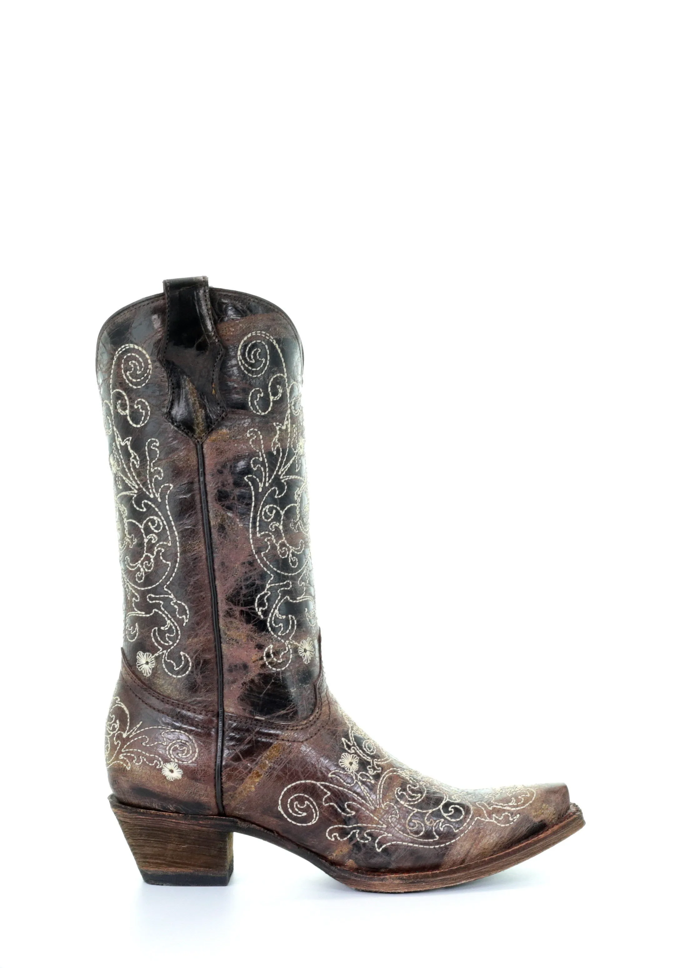 A1119--T BOOT CORRAL BLACK / BONE 02