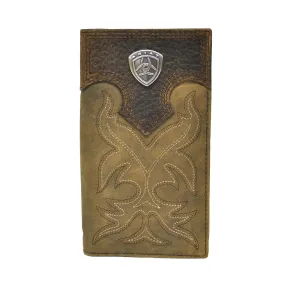 Ariat Boot Stitch Shield Logo Rodeo Wallet