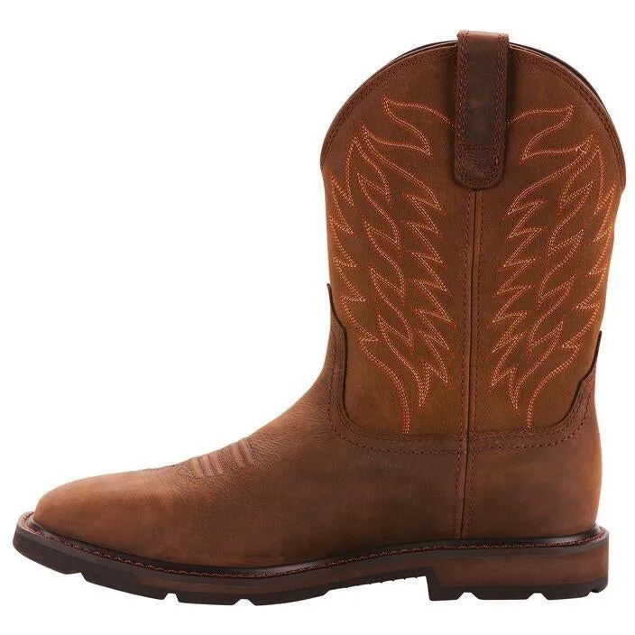 Ariat Men's Groundbreaker 10" Wide Sqr Western Work Boot- 10024984