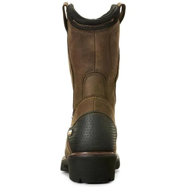 Ariat Men's Powerline 11" Comp Toe WP 400g Wellington Work Boot- Brown - 10018569