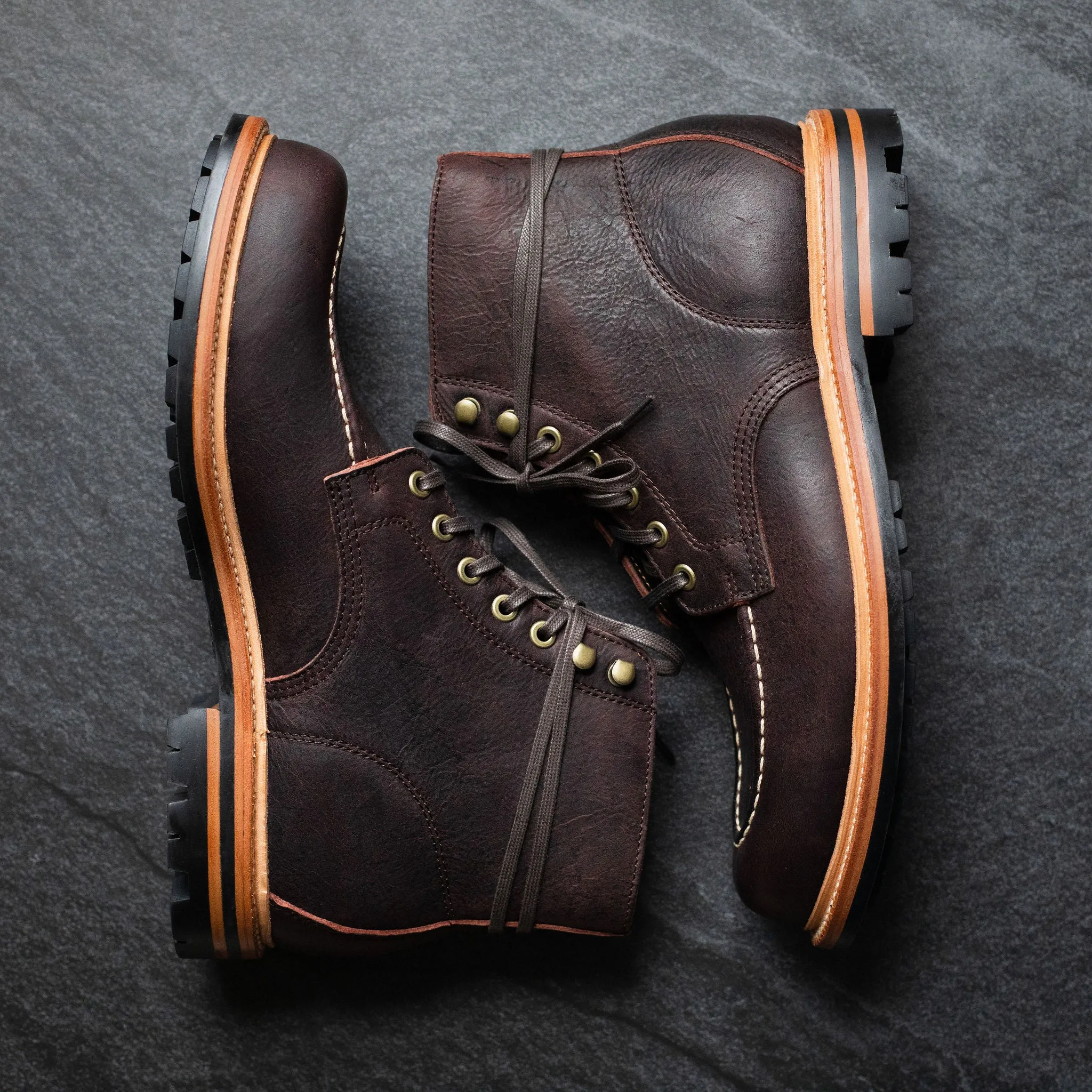 Brass Boot / Dark Burgundy Kudu