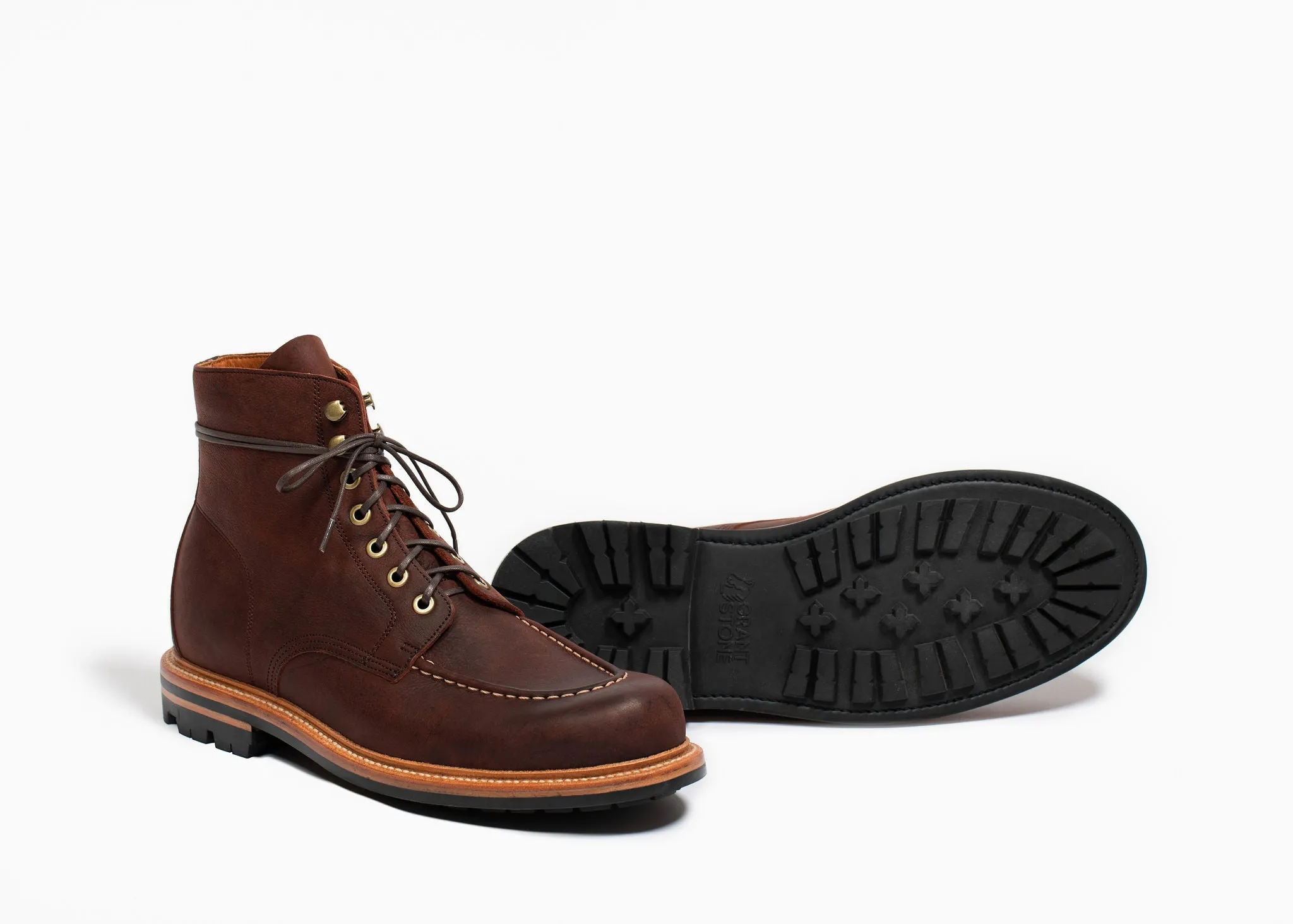 Brass Boot / Dark Burgundy Kudu