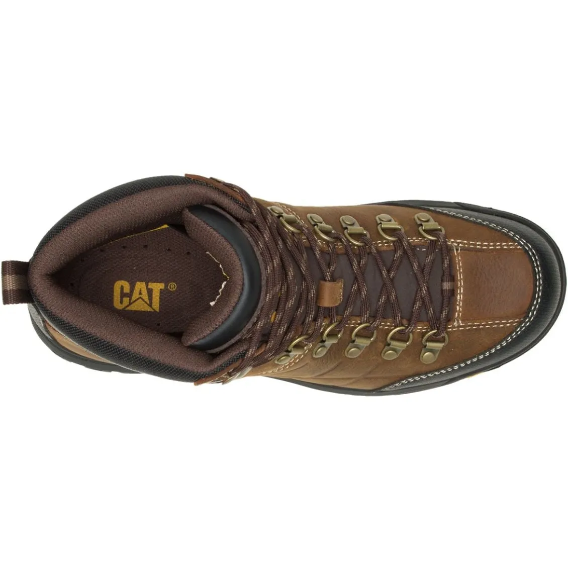 CAT Men's Threshold Waterproof Work Boot - Real Brown - P74128