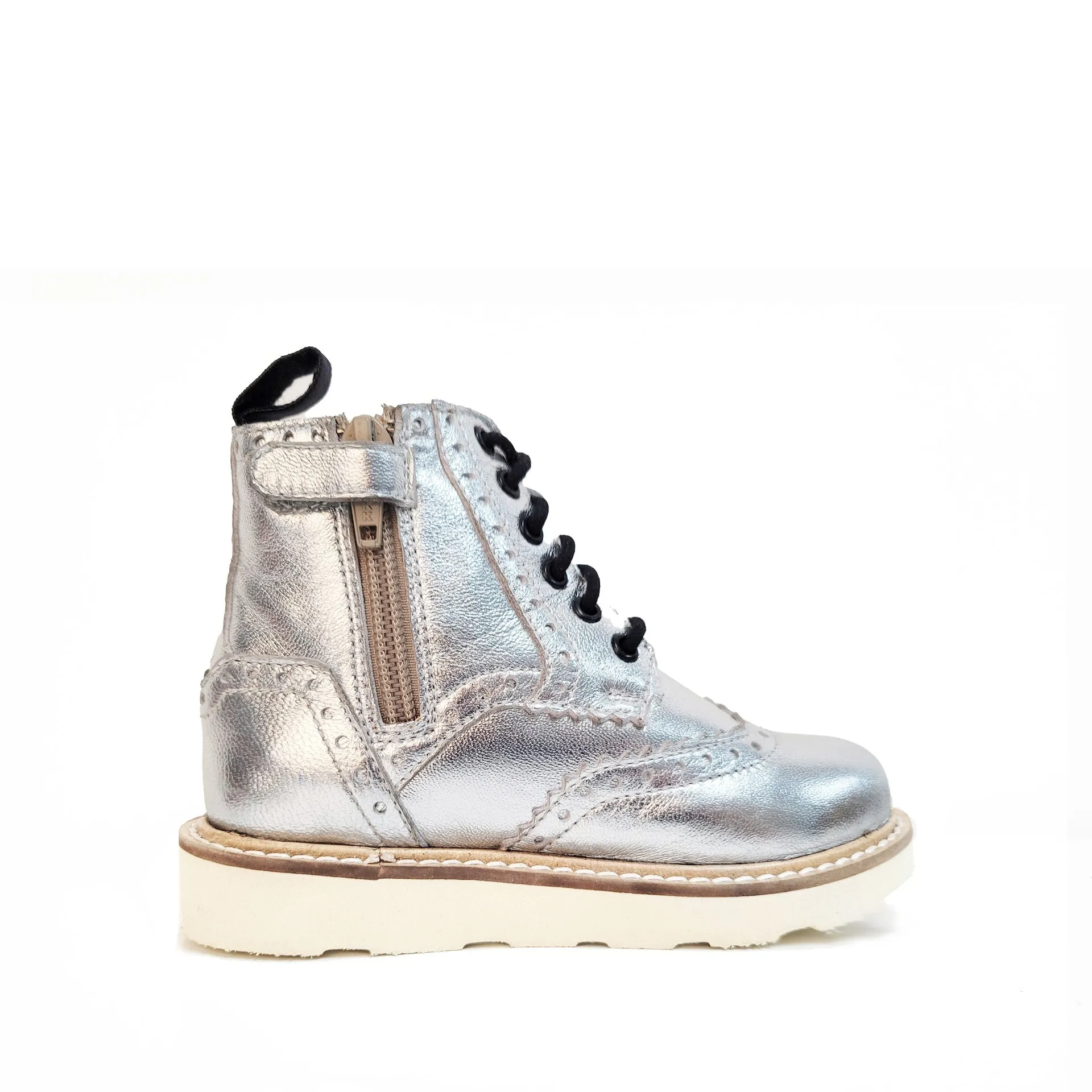 Children's Brooke Silver Brogue Boot