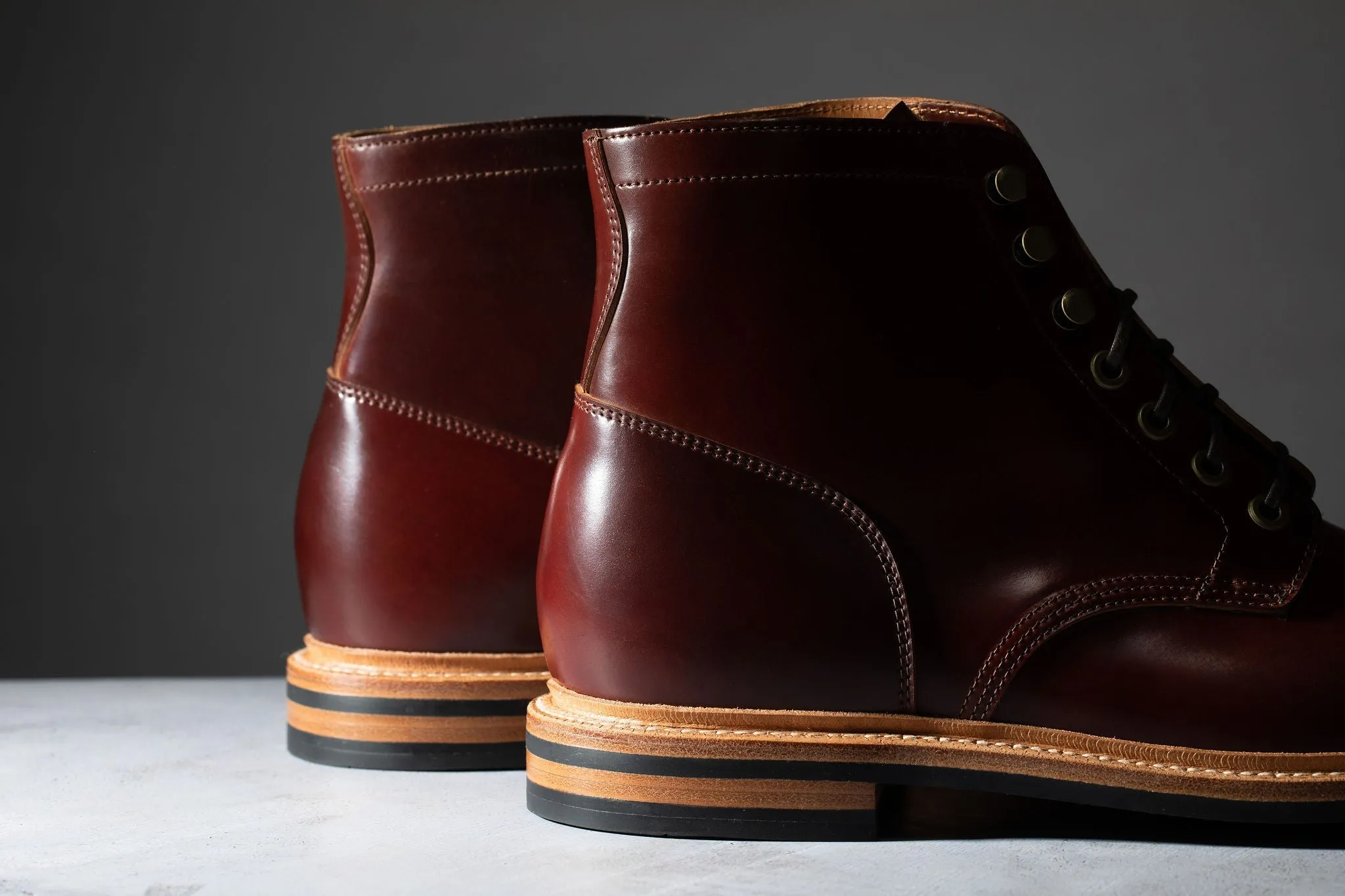 Garnet Diesel Boot in Premium Shell Cordovan Leather