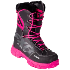 FXR X Cross Snowmobile Boot Black/Fuchsia