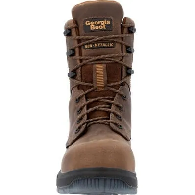 Georgia Men's Flxpoint Ultra 8" WP Comp Toe Work Boot -Brown- GB00554