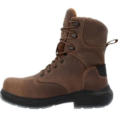 Georgia Men's Flxpoint Ultra 8" WP Comp Toe Work Boot -Brown- GB00554