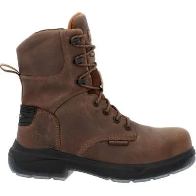 Georgia Men's Flxpoint Ultra 8" WP Comp Toe Work Boot -Brown- GB00554