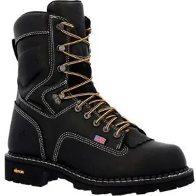 Georgia Men's USA Logger 8" Soft Toe WP Work Boot -Black- GB00603