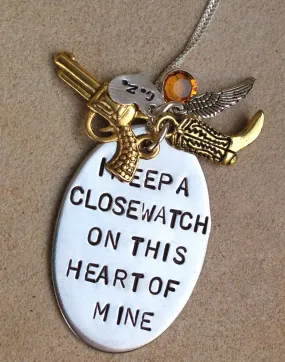 I Keep A Close Watch On This Heart Of Mine, Johhny Cash Necklace, Mother's Day Necklace, Girlfriend Gift, natashaaloha