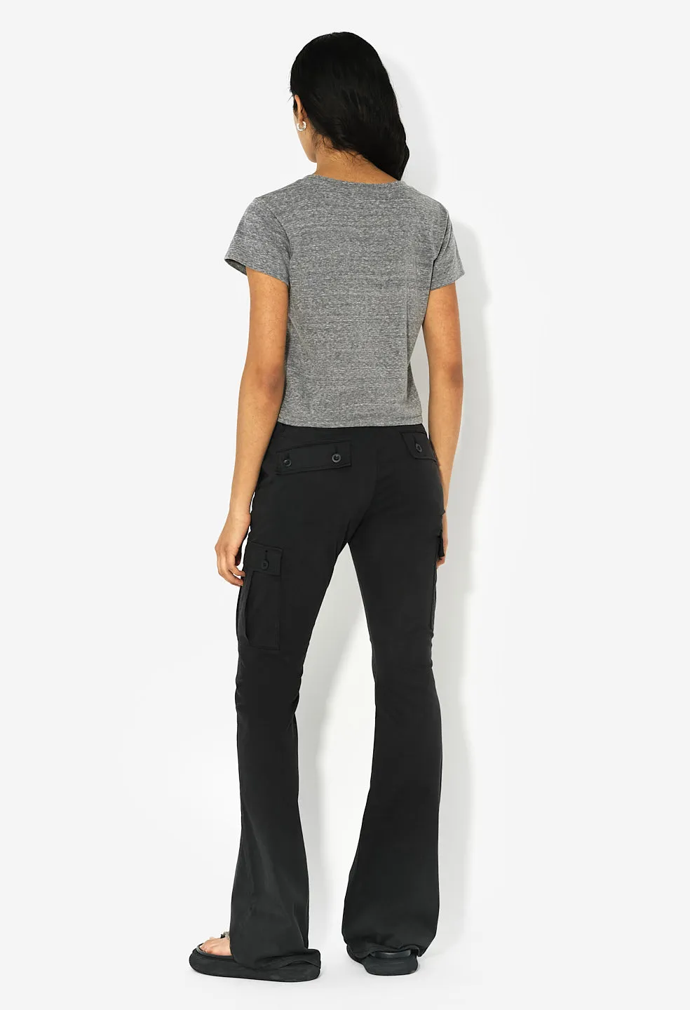 Jersey Cropped Tee / Tri-Blend Grey