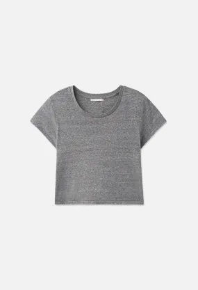 Jersey Cropped Tee / Tri-Blend Grey