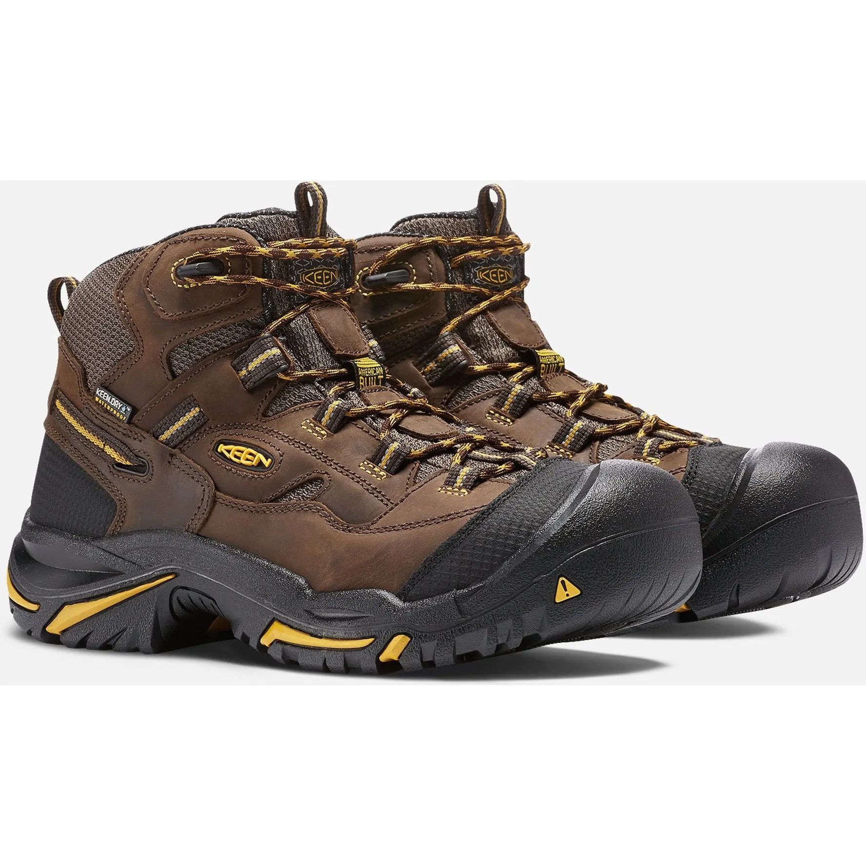 Keen Utility Mens Waterproof Brown Braddock Mid Soft Toe Work Boot - 1020162