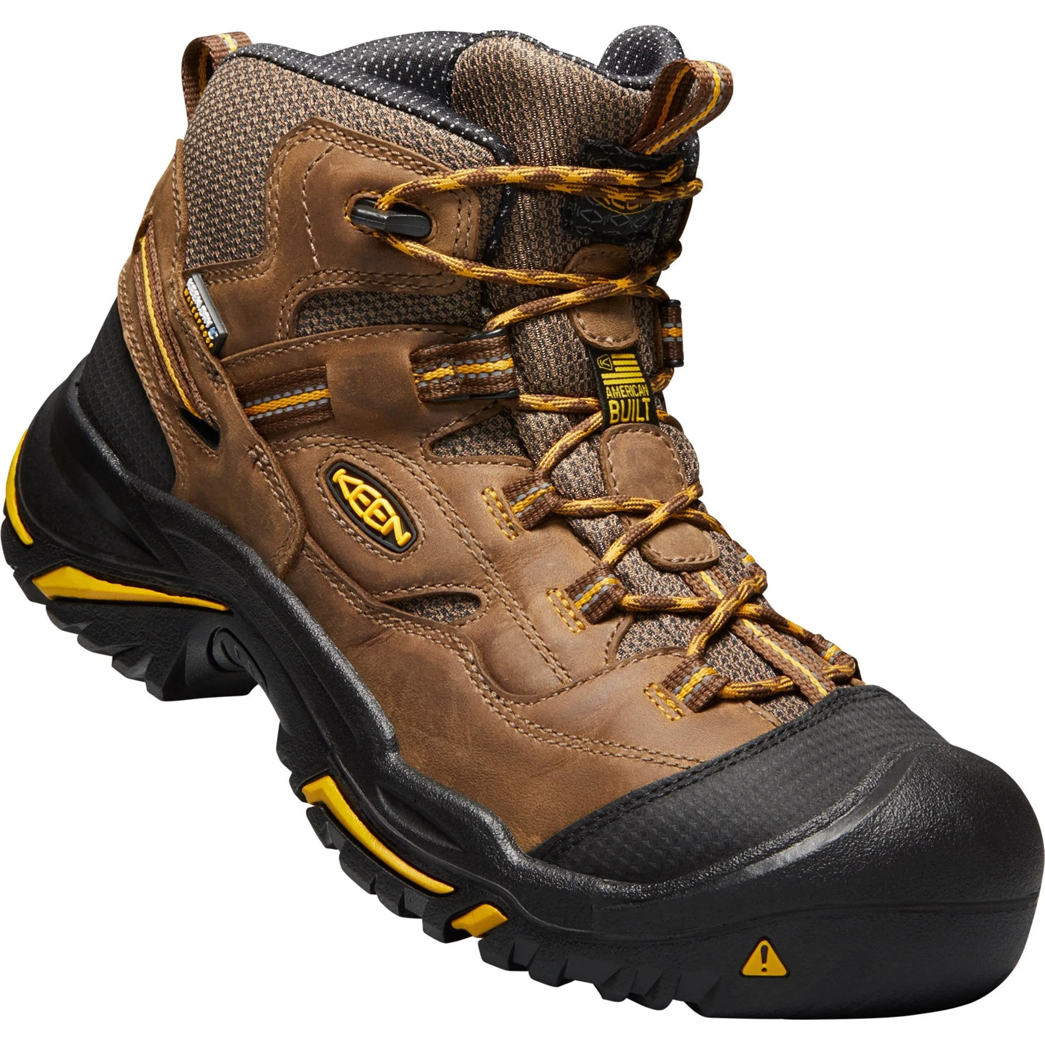 Keen Utility Mens Waterproof Brown Braddock Mid Soft Toe Work Boot - 1020162