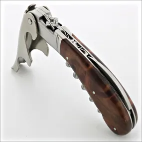 Laguiole Magnum Corkscrew Deco Freemason - Burled Walnut