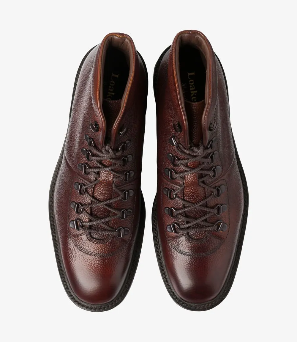 Loake Hiker Premium Oxblood Grain Lace-Up Boot