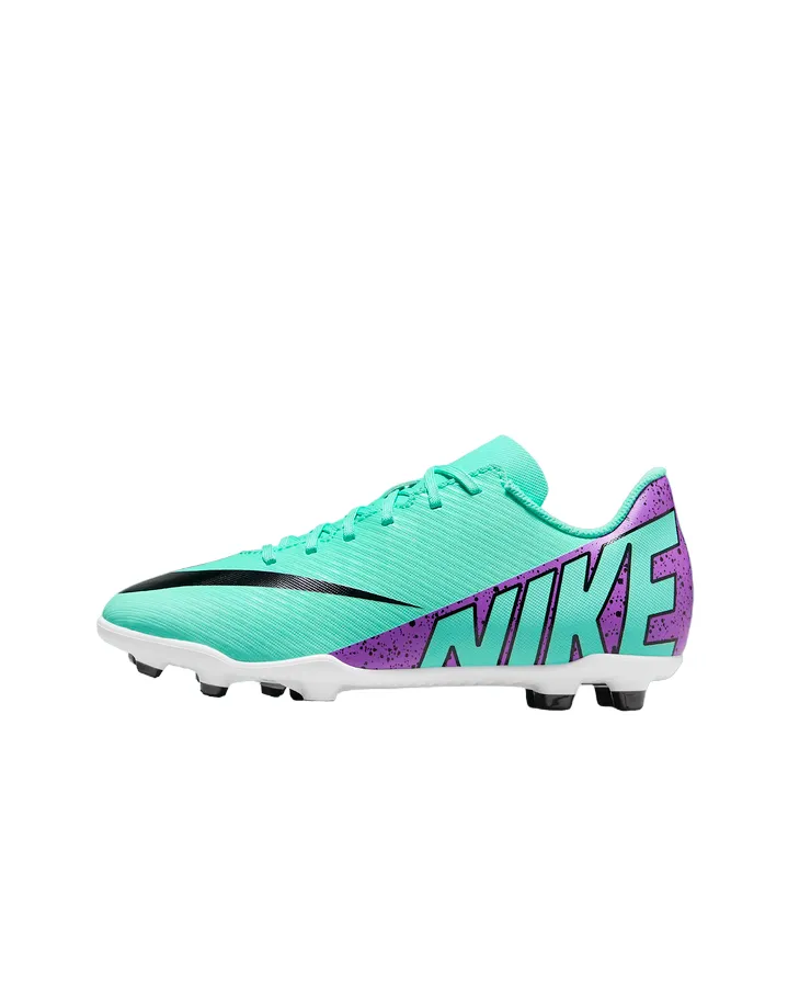 Nike football boot for children and teenagers Vapor 15 Club FG/MG DJ5958-300 turquoise fuchsia black