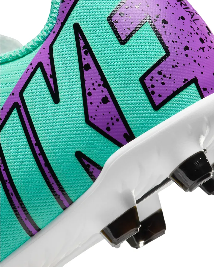 Nike football boot for children and teenagers Vapor 15 Club FG/MG DJ5958-300 turquoise fuchsia black