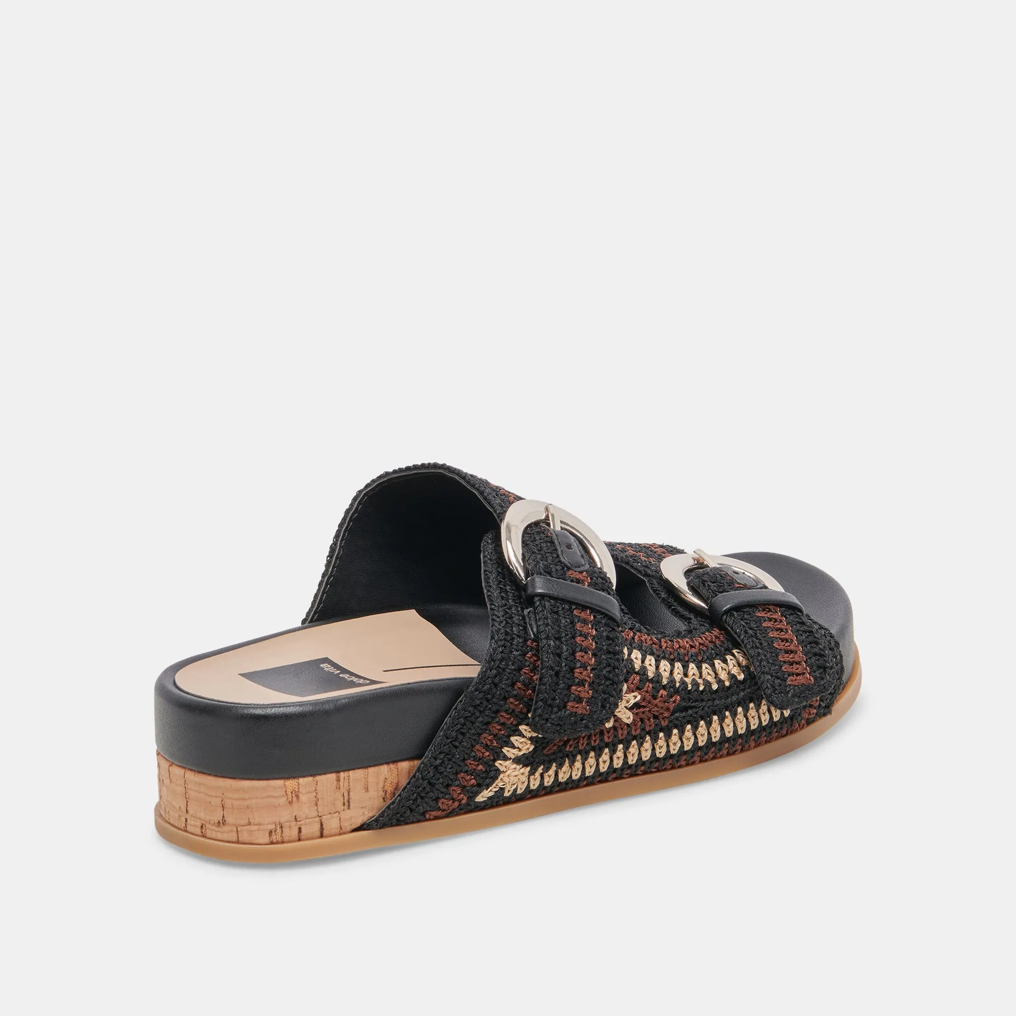 RALLI SANDALS BLACK MULTI KNIT