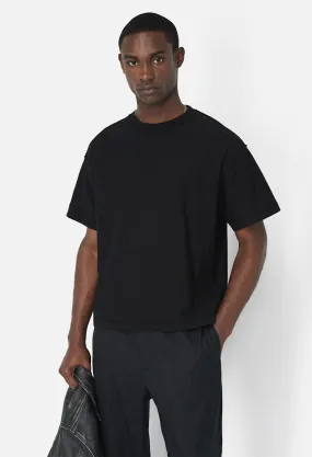 Reversed Cropped Tee / Black