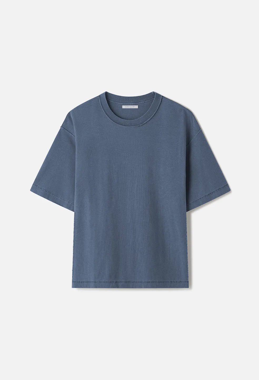 Reversed Cropped Tee / Washed Cadet