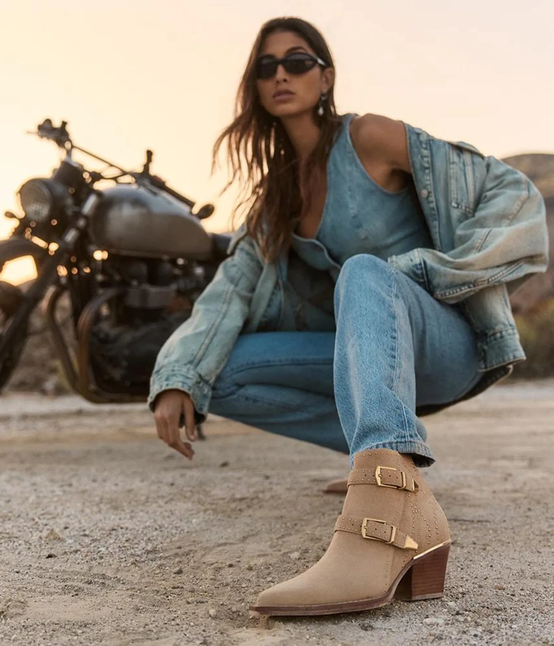 Ronnie Ankle Boot in Camel Suede