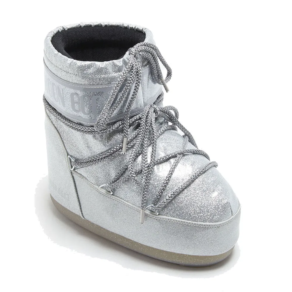 Stivali da Neve Donna MOON BOOT Icon Low Glitter Argento