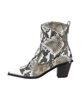 Western Wave Boot – White   Python