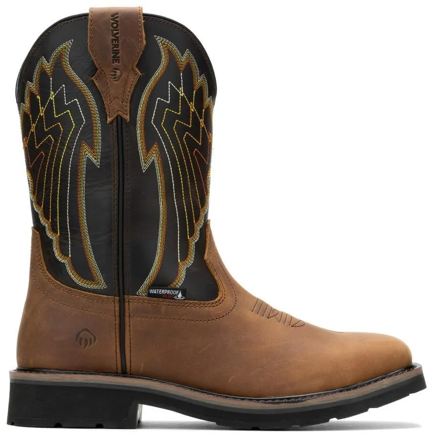 Wolverine Men's Rancher Eagle WP Wellington Work Boot -Brown- W230059