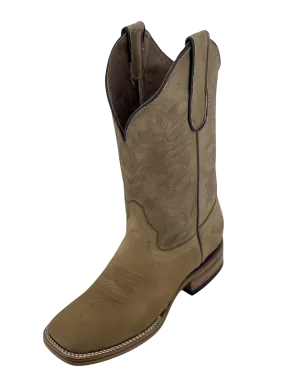 Women’s Tan Nobuck Casanova Square Toe Rodeo Boot