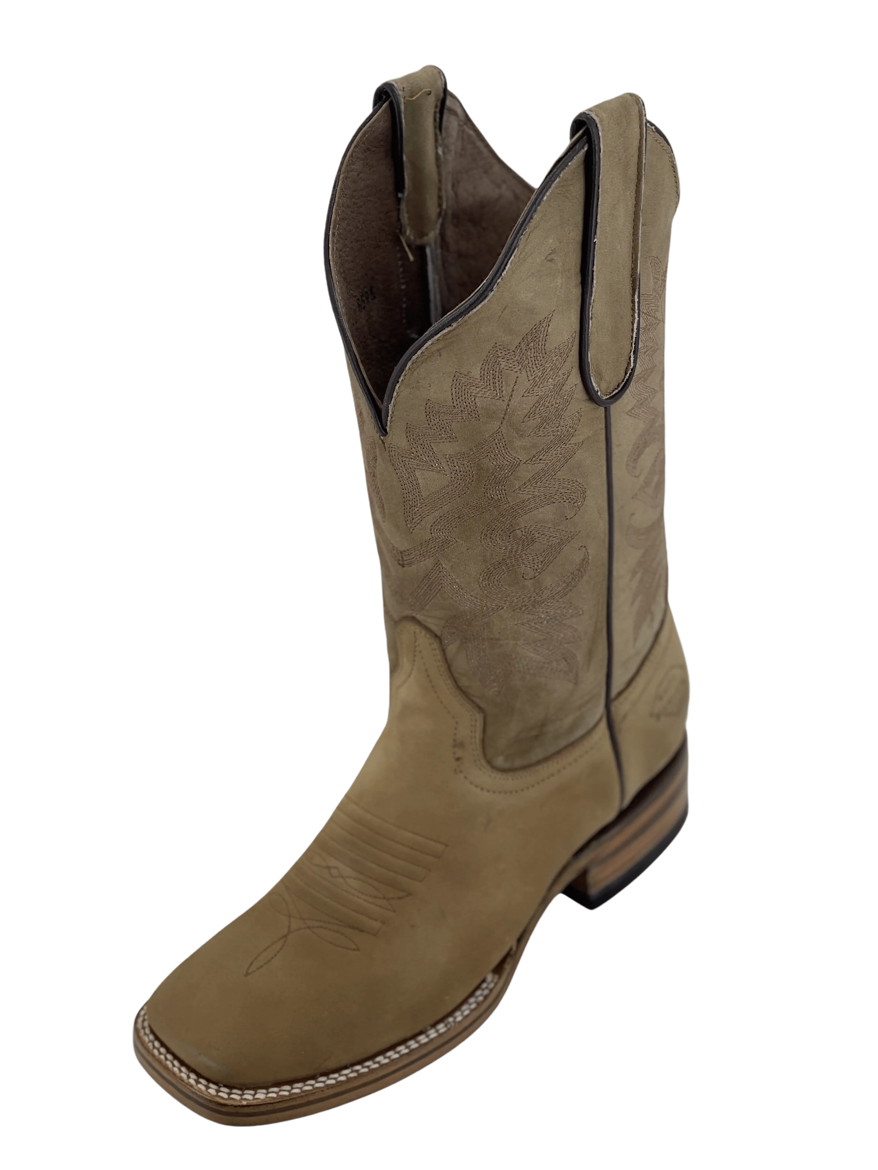 Women’s Tan Nobuck Casanova Square Toe Rodeo Boot