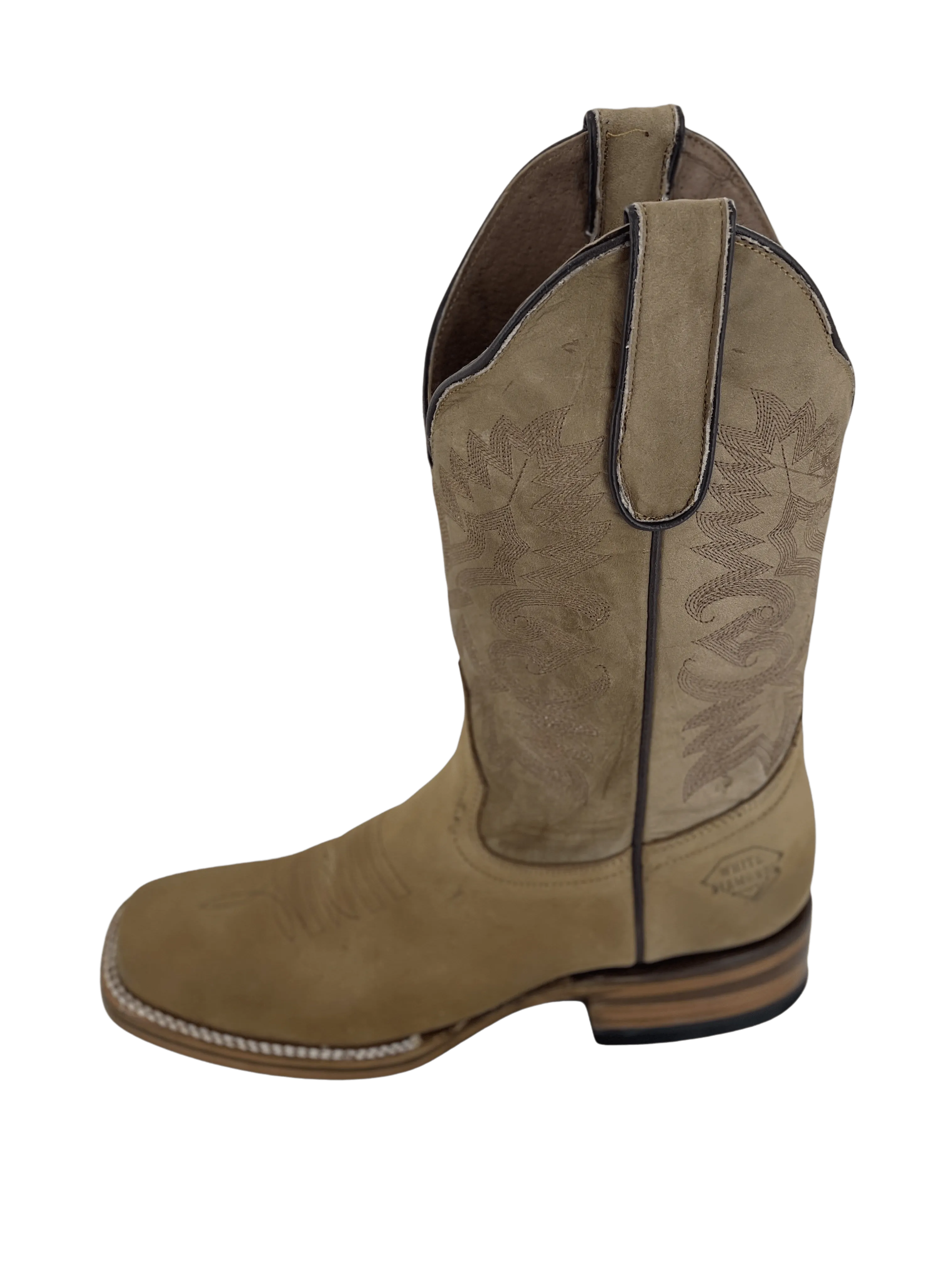 Women’s Tan Nobuck Casanova Square Toe Rodeo Boot